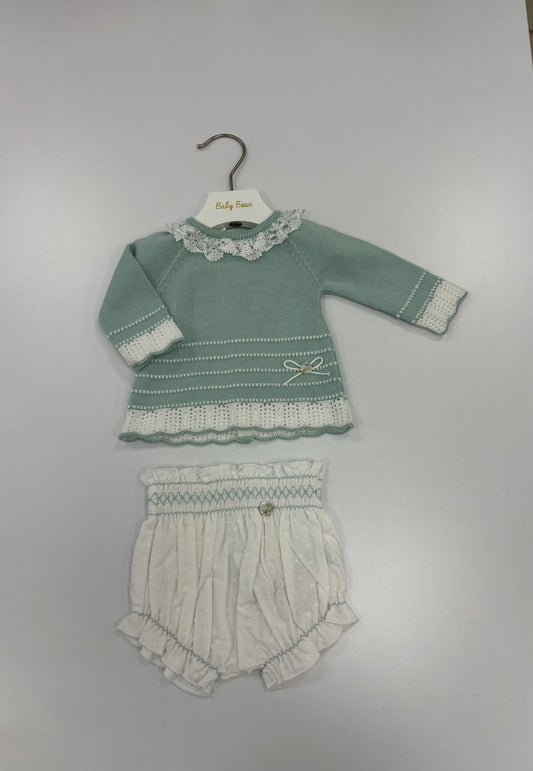 Completo maglia e coulottina in filo di cotone