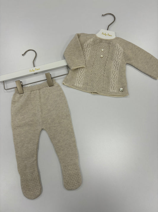 Completo maglia e ghettine in filo di cotone